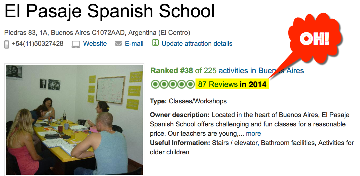 87 Reviews of El Pasaje Spanish School